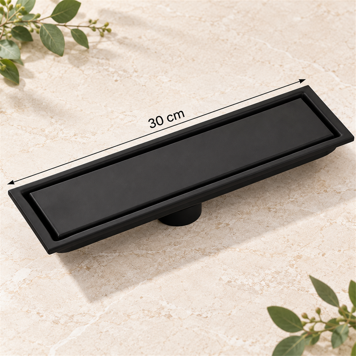 Rejilla Invisible Negra De 30 cm - Medidas del producto