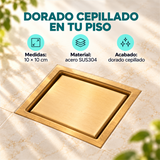 Rejilla Invisible Dorada Cepillada De 10 × 10 cm - Características del producto