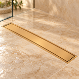 Rejilla Invisible Dorada Cepillada De 60 × 10 cm - Vista cercana del producto