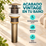 Desagüe Push Para Lavamanos Vintage En Bronce - Características del producto
