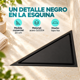 Rejilla Triangular Invisible Negra De 20 cm - Características del producto