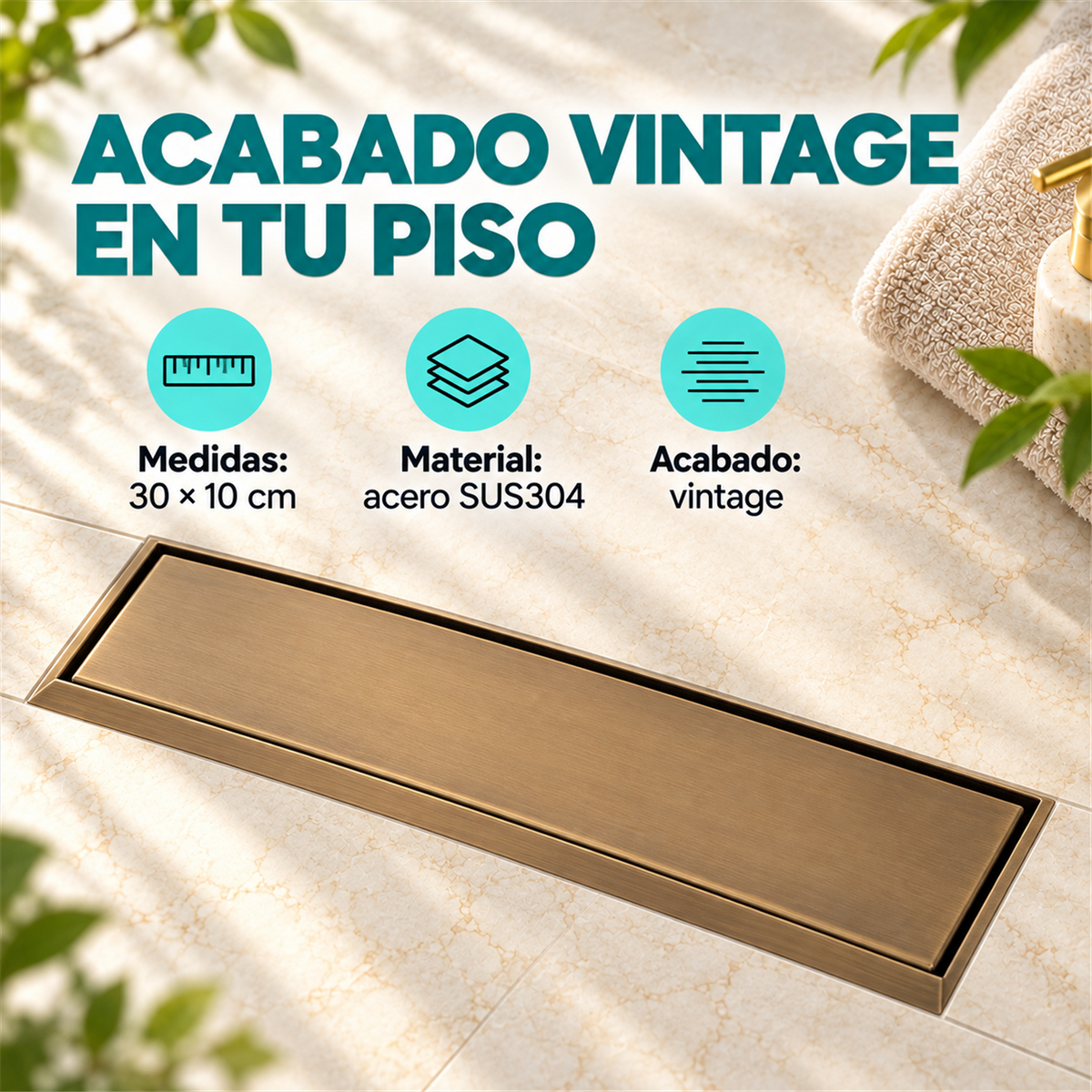 Rejilla Invisible Vintage De 30 × 10 cm - Características del producto