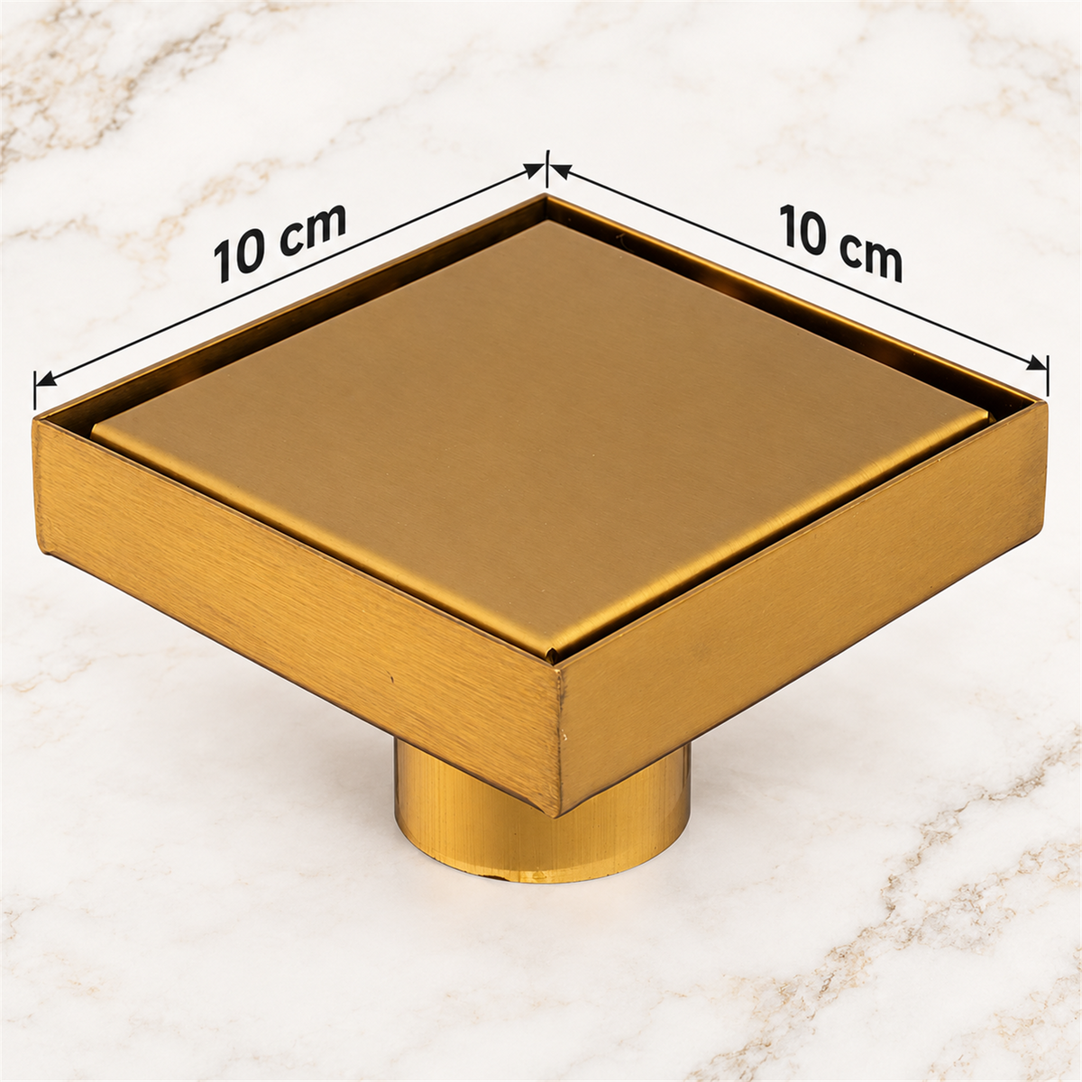 Rejilla Invisible Dorada De 10 × 10 cm - Medidas del producto