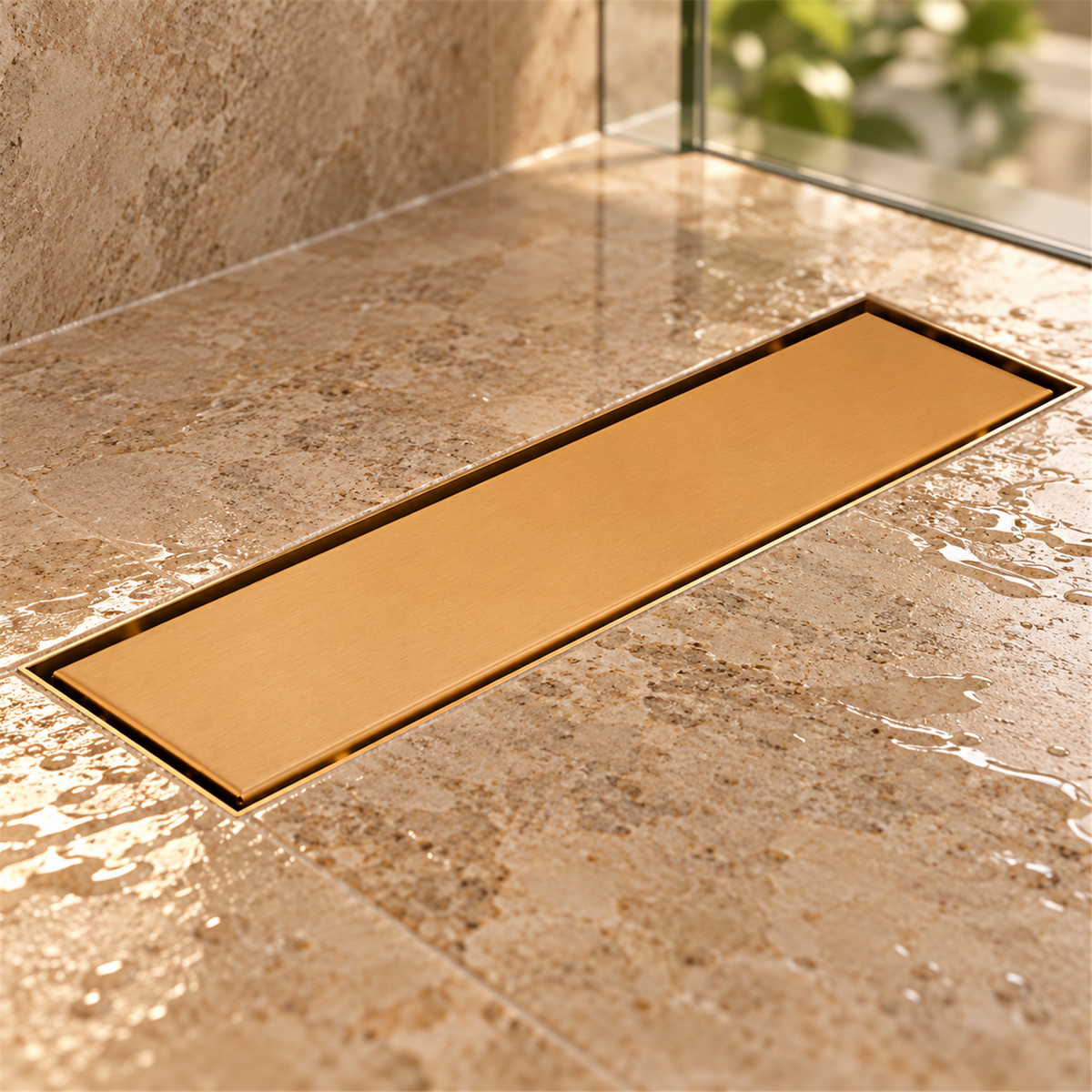 Rejilla Invisible Dorada De 30 × 10 cm - Vista cercana del producto