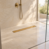 Rejilla Invisible Dorada De 60 × 10 cm - Ambientación amplia con escala natural