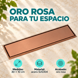 Rejilla Invisible En Oro Rosa De 30 × 10 cm - Características del producto
