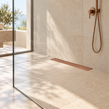 Rejilla Invisible En Oro Rosa De 60 × 10 cm - Ambientación amplia con escala natural