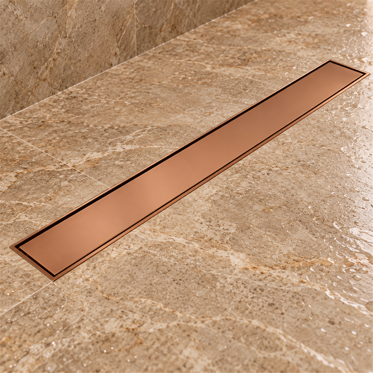 Rejilla Invisible En Oro Rosa De 60 × 10 cm - Vista cercana del producto