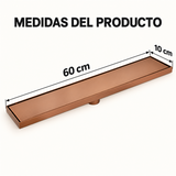 Rejilla Invisible En Oro Rosa De 60 × 10 cm - Medidas del producto