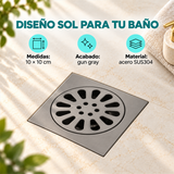 Rejilla De Piso Sol Gun Gray De 10 × 10 cm - Características del producto