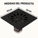 Rejilla De Piso Sol Negra De 10 × 10 cm - Medidas del producto