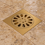 Rejilla De Piso Sol Dorada De 10 × 10 cm - Vista cercana del producto