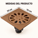 Rejilla De Piso Sol En Oro Rosa De 10 × 10 cm - Medidas del producto