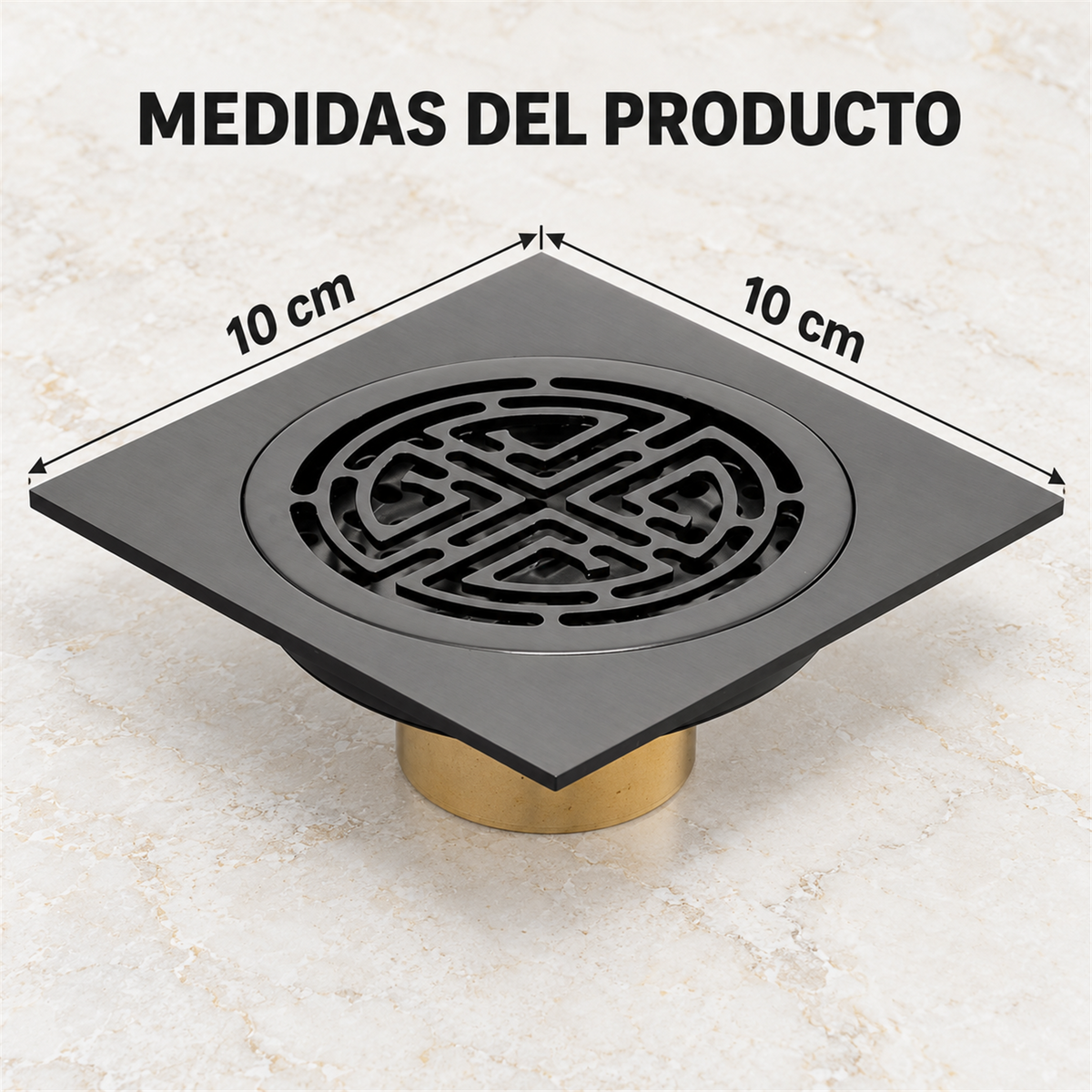 Rejilla De Piso Shibuya Gun Gray De 10 cm - Medidas del producto