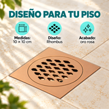 Rejilla De Piso Rhombus En Oro Rosa De 10 cm - Características del producto