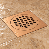 Rejilla De Piso Rhombus En Oro Rosa De 10 cm - Vista cercana del producto