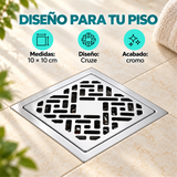 Rejilla De Piso Cruze Cromada De 10 cm - Características del producto