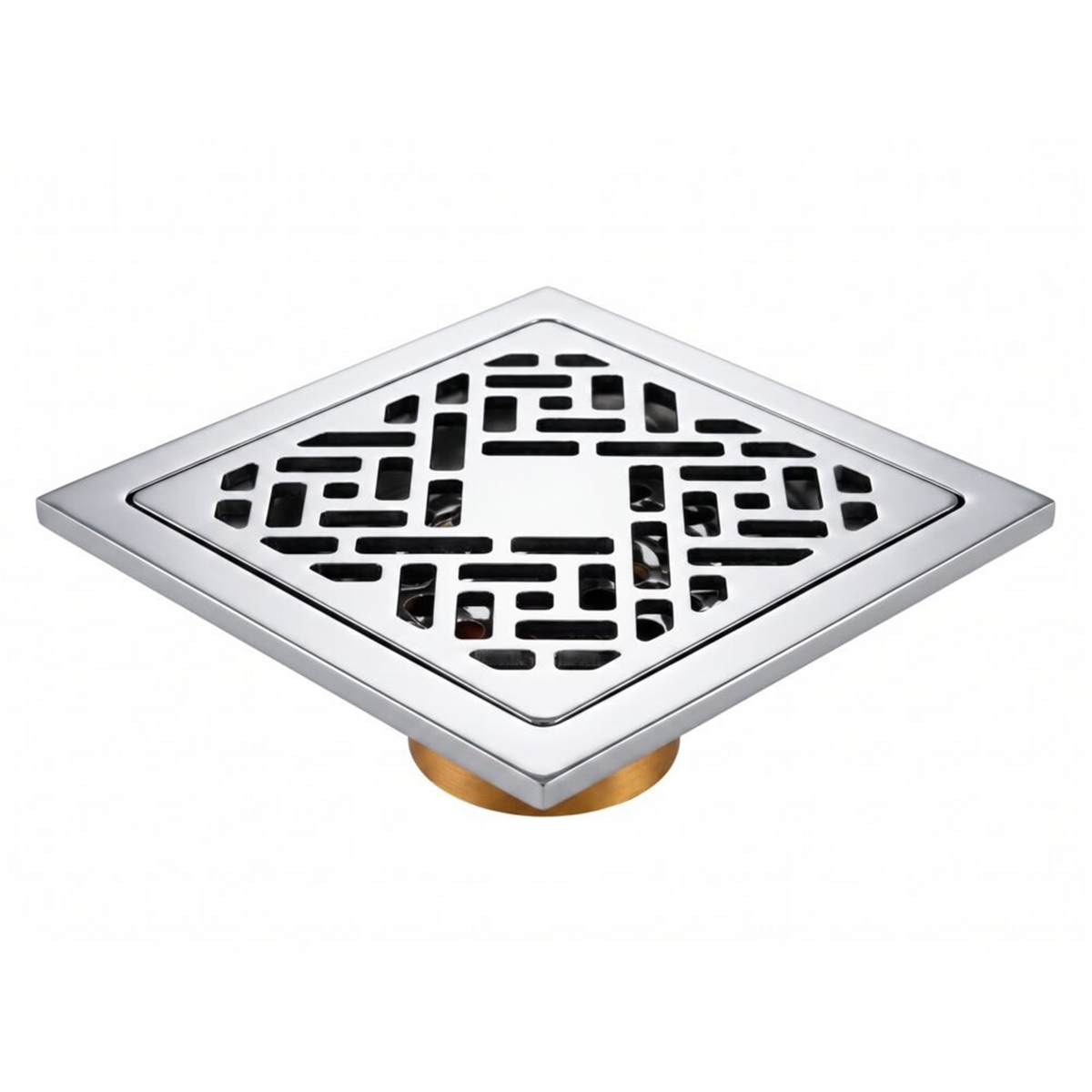 Rejilla De Piso Cruze Cromada De 10 cm - Foto oficial del producto