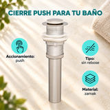 Desagüe Push Tipo Moneda Sin Rebose En Zamak - Características del producto