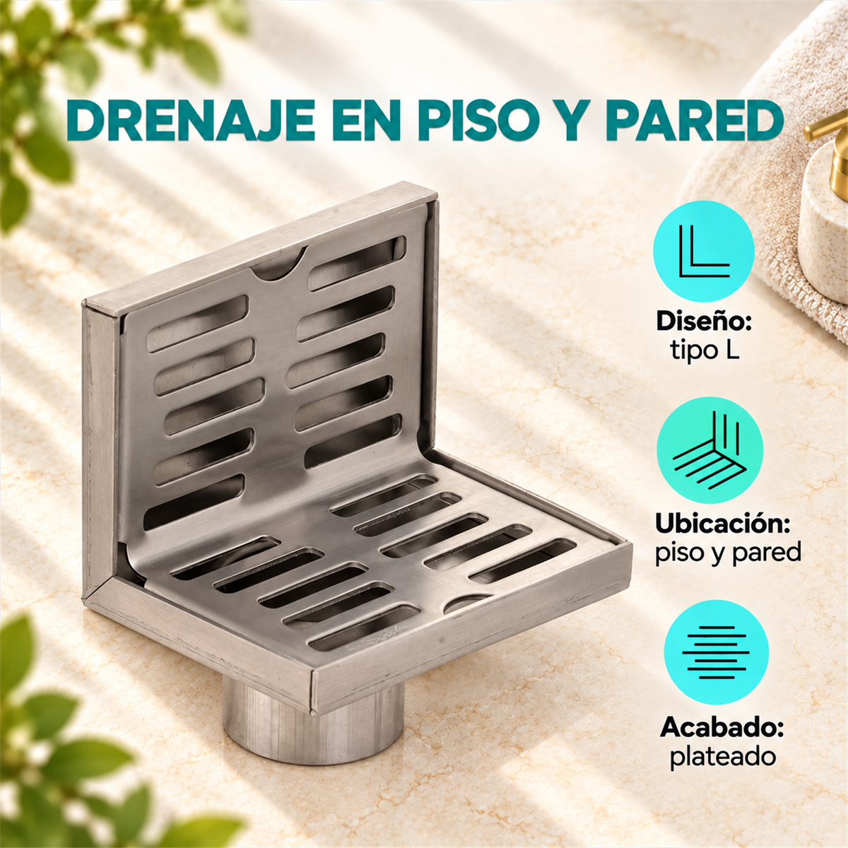 Rejilla Tipo L Para Piso Y Pared - Características del producto