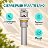 Desagüe Push Hongo En Acero Con Rebose - Características del producto