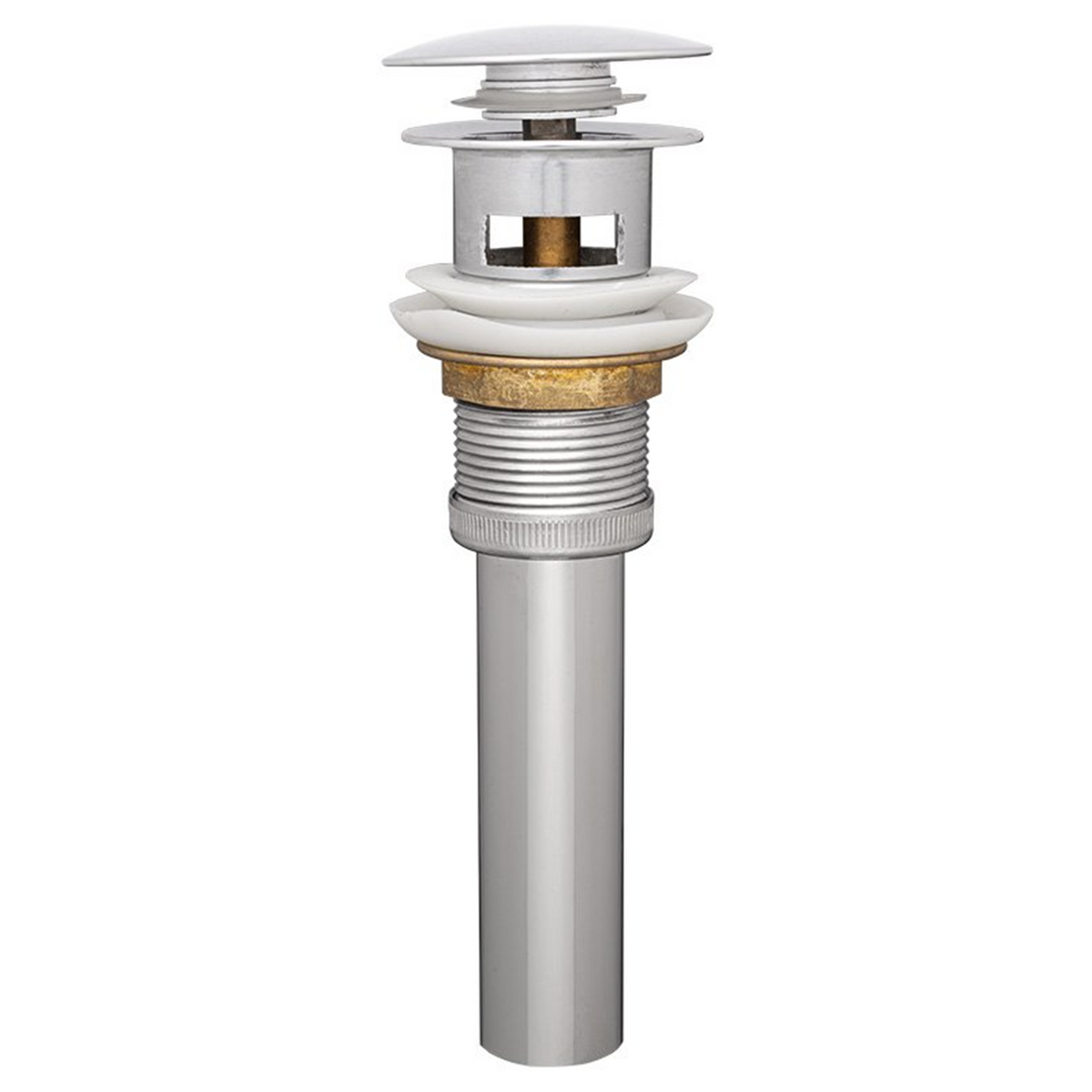 Desagüe Push Hongo En Acero Con Rebose - Foto oficial del producto