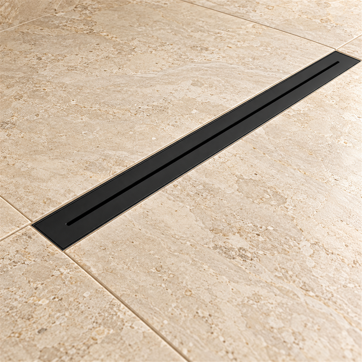 Rejilla Lineal Zen Negra De 5,5 × 60 cm - Vista cercana del producto