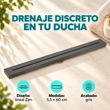 Rejilla Lineal Zen Gris De 5,5 × 60 cm - Características del producto