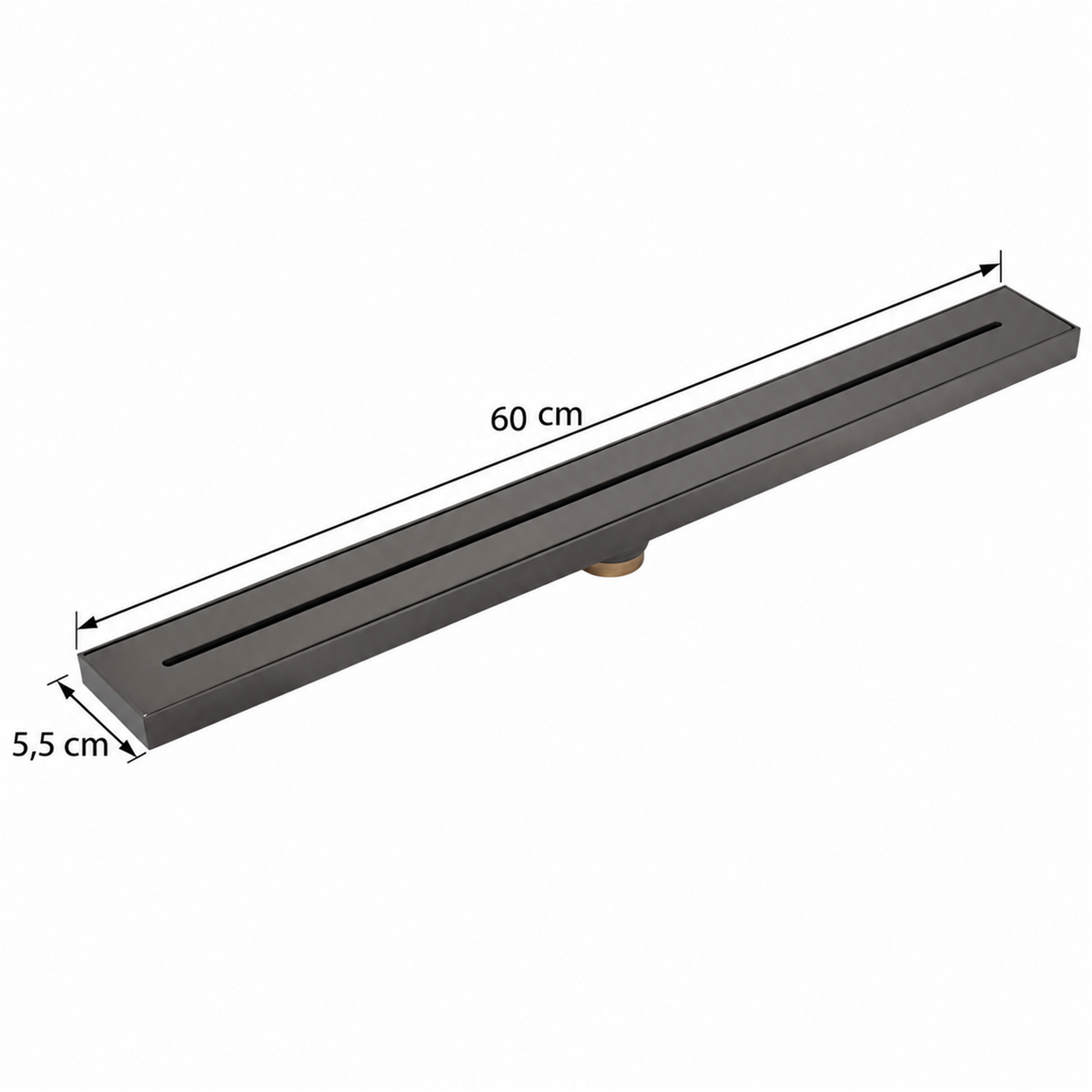 Rejilla Lineal Zen Gris De 5,5 × 60 cm - Medidas del producto