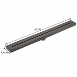 Rejilla Lineal Zen Gris De 5,5 × 60 cm - Medidas del producto