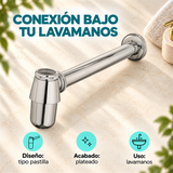 Sifón Tipo Pastilla Plateado - Características del producto