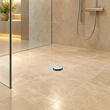 Rejilla De Piso Push Cromada De 10 cm - Ambientación amplia con escala natural