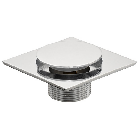 Rejilla De Piso Push Cromada De 10 cm