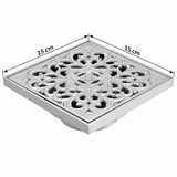 Rejilla De Piso Trinity Cromada De 15 cm - Medidas del producto