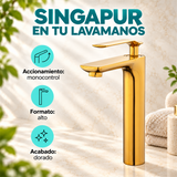 Grifería Alta Monocontrol Singapur Dorada - Características del producto