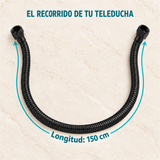 Manguera Para Teleducha De 150 cm Negra - Medidas del producto