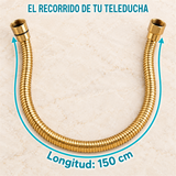 Manguera Para Teleducha De 150 cm Dorada - Medidas del producto