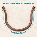Manguera Para Teleducha De 150 cm Marrón - Medidas del producto