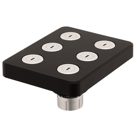 Regadera Rectangular Negra Pequeña En ABS