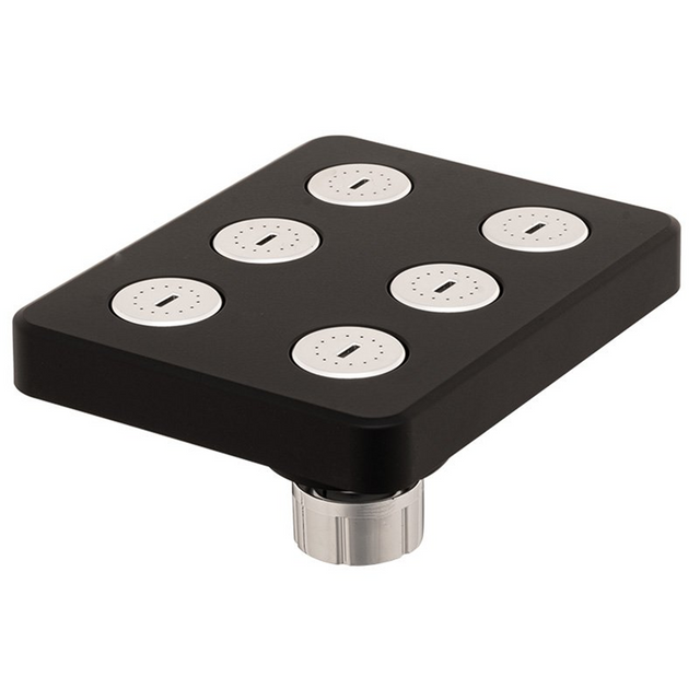 Regadera Rectangular Negra Pequeña En ABS - Foto oficial del producto