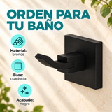 Perchero De Base Cuadrada Negro En Bronce - Características del producto