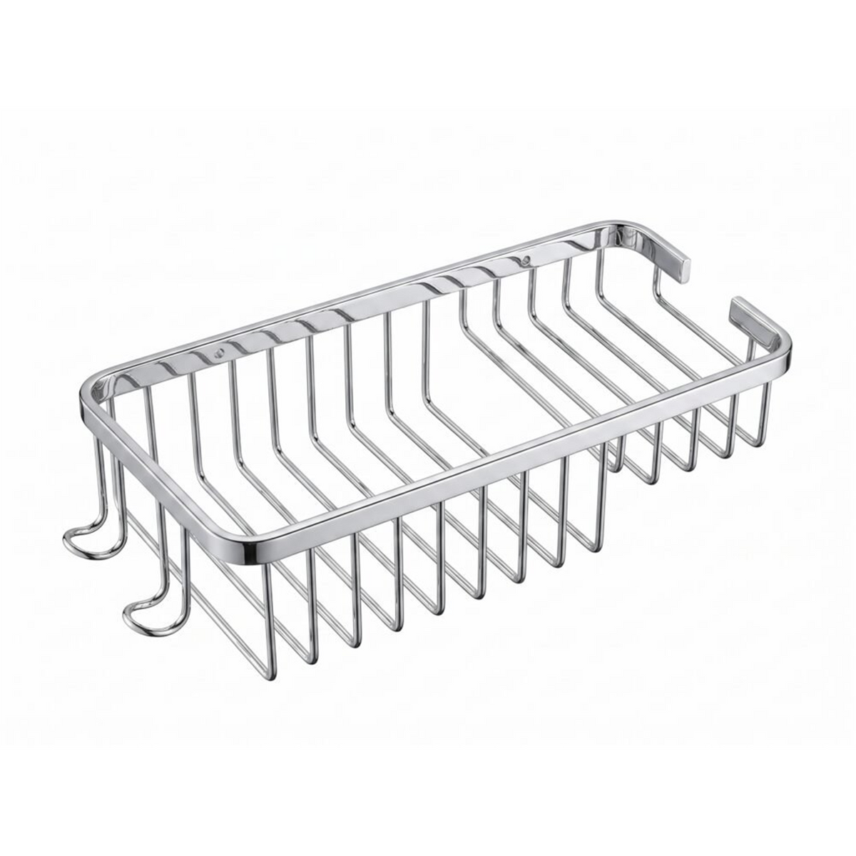 Jabonera Rectangular De Dos Puestos Con Perchero En Acero - Foto oficial del producto