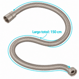 Manguera Para Teleducha Satinada Eko 150 cm - Medidas del producto