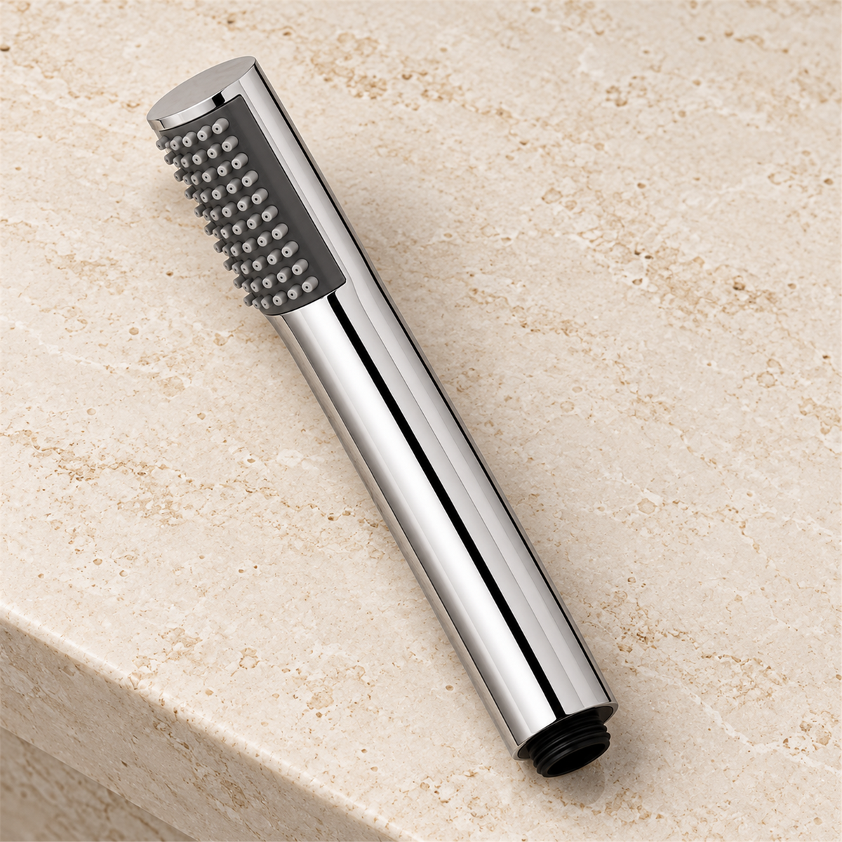 Teleducha Redonda Finger Cromada En ABS - Vista cercana del producto