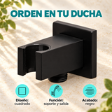 Soporte Cuadrado Para Teleducha Con Salida Negra - Características del producto