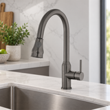 Grifería Monocontrol Lima Extraíble Para Lavaplatos Gris Gun Gray - Vista cercana del producto