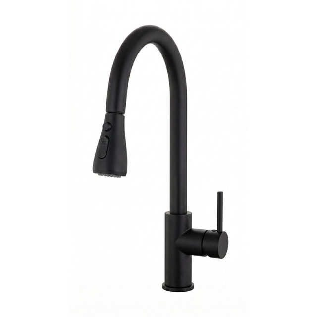 Grifería Monocontrol Lima Extraíble Para Lavaplatos Negra HS-10066 - Foto oficial del producto
