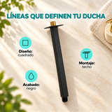 Tubo Cuadrado De Techo Para Ducha Negro En Bronce - Características del producto