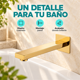 Pico De Pared Cuadrado Para Lavamanos O Tina Dorado - Características del producto