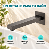 Pico De Pared Cuadrado Para Lavamanos O Tina Gris Gun Gray - Características del producto